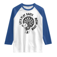 Lets Play Darts Right Meow Raglan Shirt Cute Cat Dart Player Pub Game Gift - Wonder Print Shop