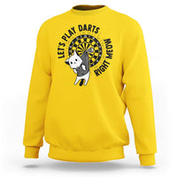 Lets Play Darts Right Meow Sweatshirt Cute Cat Dart Player Pub Game Gift - Wonder Print Shop