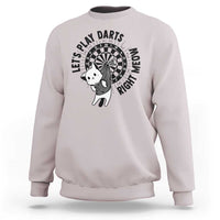 Lets Play Darts Right Meow Sweatshirt Cute Cat Dart Player Pub Game Gift - Wonder Print Shop