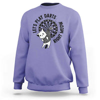 Lets Play Darts Right Meow Sweatshirt Cute Cat Dart Player Pub Game Gift - Wonder Print Shop