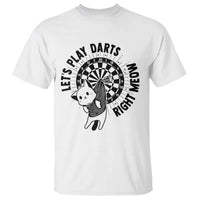 Lets Play Darts Right Meow T Shirt Cute Cat Dart Player Pub Game Gift - Wonder Print Shop