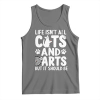 Life Is Not All Cats And Darts But It Should Be Tank Top Funny Dartist Gift - Wonder Print Shop