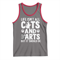 Life Is Not All Cats And Darts But It Should Be Tank Top Funny Dartist Gift - Wonder Print Shop