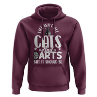 Kitty Lover Dartist Gift Hoodie Life Should Be Cats And Darts - Wonder Print Shop