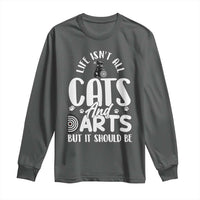 Kitty Lover Dartist Gift Long Sleeve Shirt Life Should Be Cats And Darts - Wonder Print Shop