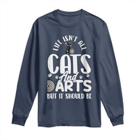 Kitty Lover Dartist Gift Long Sleeve Shirt Life Should Be Cats And Darts - Wonder Print Shop