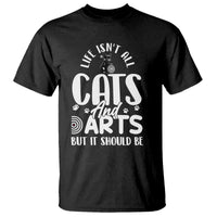Kitty Lover Dartist Gift T Shirt Life Should Be Cats And Darts - Wonder Print Shop