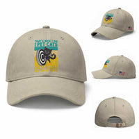 Funny Retro Sunset Cat Darts Baseball Cap I Pet Cats I Play Darts And I Know Things