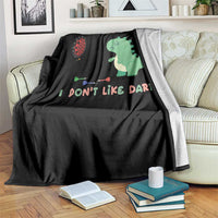 Funny Dinosaur Dartist Player Gift Throw Blanket I Do Not Like Darts - Wonder Print Shop
