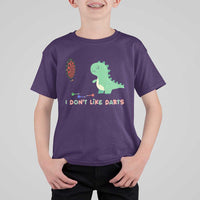 Funny Dinosaur Dartist Player Gift T Shirt For Kid I Do Not Like Darts - Wonder Print Shop