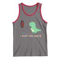 Funny Dinosaur Dartist Player Gift Tank Top I Do Not Like Darts - Wonder Print Shop