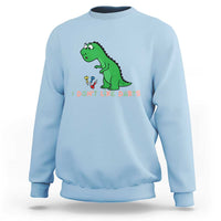 Funny Dinosaur Short Arms Problem Sweatshirt I Do Not Like Darts - Wonder Print Shop