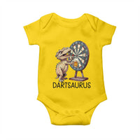 Dartsaurus Baby Onesie Funny Dinosaur Dart Player Gift - Wonder Print Shop