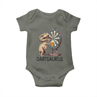 Dartsaurus Baby Onesie Funny Dinosaur Dart Player Gift - Wonder Print Shop