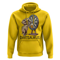 Dartsaurus Hoodie Funny Dinosaur Dart Player Gift - Wonder Print Shop