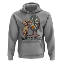 Dartsaurus Hoodie Funny Dinosaur Dart Player Gift - Wonder Print Shop
