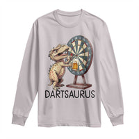 Dartsaurus Long Sleeve Shirt Funny Dinosaur Dart Player Gift - Wonder Print Shop