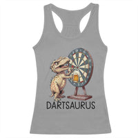 Dartsaurus Racerback Tank Top Funny Dinosaur Dart Player Gift - Wonder Print Shop
