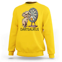 Dartsaurus Sweatshirt Funny Dinosaur Dart Player Gift - Wonder Print Shop