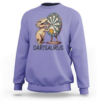 Dartsaurus Sweatshirt Funny Dinosaur Dart Player Gift - Wonder Print Shop