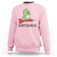 Cute Dartsaurus Playing Dart Sweatshirt Dinosaur Lover Gift - Wonder Print Shop