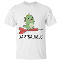 Cute Dartsaurus Playing Dart T Shirt Dinosaur Lover Gift - Wonder Print Shop