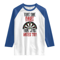 That One Dart That Just Hates You Raglan Shirt Funny Dartist Gift - Wonder Print Shop