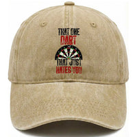 That One Dart That Just Hates You Washed Cotton Baseball Cap Funny Dartist Gift