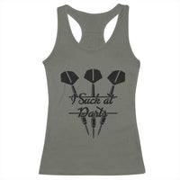 Funny I Suck At Darts Racerback Tank Top Bar Game Lover Dartist Gift - Wonder Print Shop