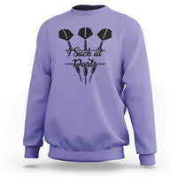 Funny I Suck At Darts Sweatshirt Bar Game Lover Dartist Gift - Wonder Print Shop