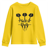 Funny I Suck At Darts Youth Sweatshirt Bar Game Lover Dartist Gift - Wonder Print Shop
