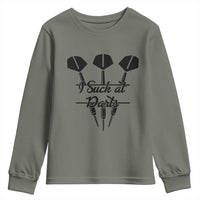 Funny I Suck At Darts Youth Sweatshirt Bar Game Lover Dartist Gift - Wonder Print Shop