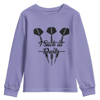 Funny I Suck At Darts Youth Sweatshirt Bar Game Lover Dartist Gift - Wonder Print Shop