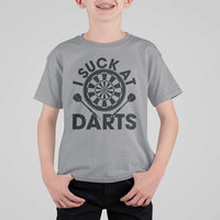 Funny I Suck At Darts T Shirt For Kid Darts Lover Gift For Bad Players - Wonder Print Shop