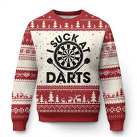 Funny I Suck At Darts Ugly Christmas Sweater Darts Lover Gift For Bad Players - Wonder Print Shop