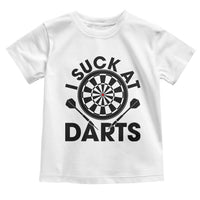 Funny I Suck At Darts Toddler T Shirt Darts Lover Gift For Bad Players - Wonder Print Shop