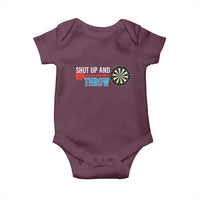 Shut Up And Throw Baby Onesie Funny Darts Player Gift - Wonder Print Shop