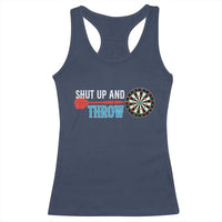 Shut Up And Throw Racerback Tank Top Funny Darts Player Gift - Wonder Print Shop