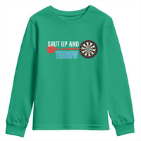 Shut Up And Throw Youth Sweatshirt Funny Darts Player Gift - Wonder Print Shop