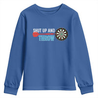 Shut Up And Throw Youth Sweatshirt Funny Darts Player Gift - Wonder Print Shop