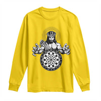 Funny Christian Dartist Gift Long Sleeve Shirt Jesus Bullseye Shooter - Wonder Print Shop