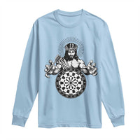 Funny Christian Dartist Gift Long Sleeve Shirt Jesus Bullseye Shooter - Wonder Print Shop