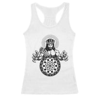 Funny Christian Dartist Gift Racerback Tank Top Jesus Bullseye Shooter - Wonder Print Shop