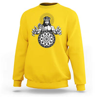 Funny Christian Dartist Gift Sweatshirt Jesus Bullseye Shooter - Wonder Print Shop