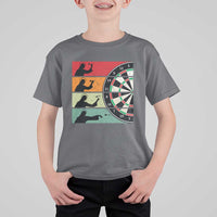 Vintage Darts Player Christian Faith Gift T Shirt For Kid Jesus Bullseye Shooter - Wonder Print Shop