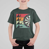Vintage Darts Player Christian Faith Gift T Shirt For Kid Jesus Bullseye Shooter - Wonder Print Shop