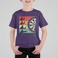 Vintage Darts Player Christian Faith Gift T Shirt For Kid Jesus Bullseye Shooter - Wonder Print Shop