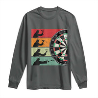Vintage Darts Player Christian Faith Gift Long Sleeve Shirt Jesus Bullseye Shooter - Wonder Print Shop