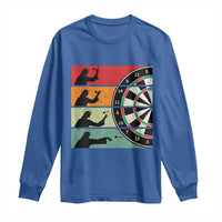 Vintage Darts Player Christian Faith Gift Long Sleeve Shirt Jesus Bullseye Shooter - Wonder Print Shop