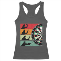 Vintage Darts Player Christian Faith Gift Racerback Tank Top Jesus Bullseye Shooter - Wonder Print Shop